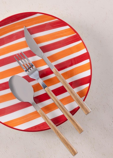  Joy Pasta Tabağı 6lı Set Kırmızı 19 cm