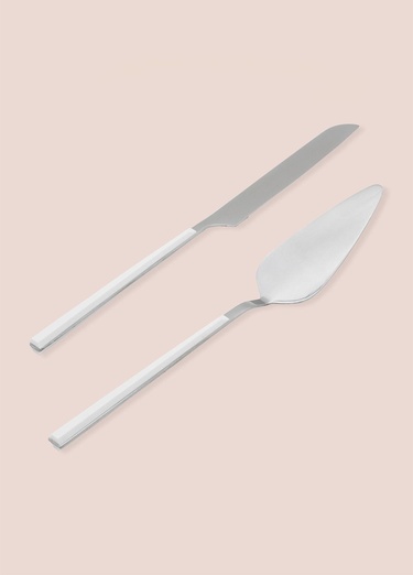  Bianco Pasta Servis Takımı Gümüş 2 Parça CKB0249