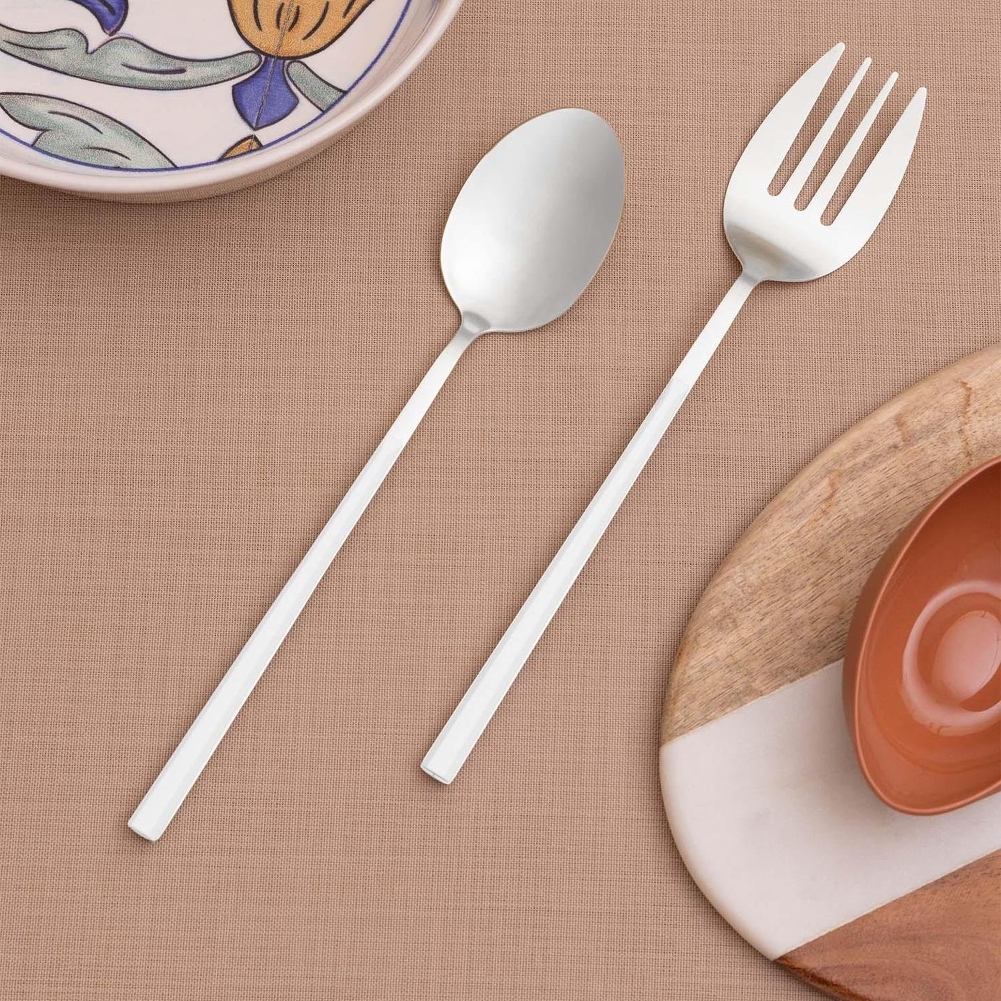 Bianco Salata Servis Takımı Gümüş 2 Parça CKB0246