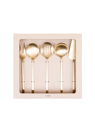  Giallo Servis Seti Şampanya Gold 5 Parça