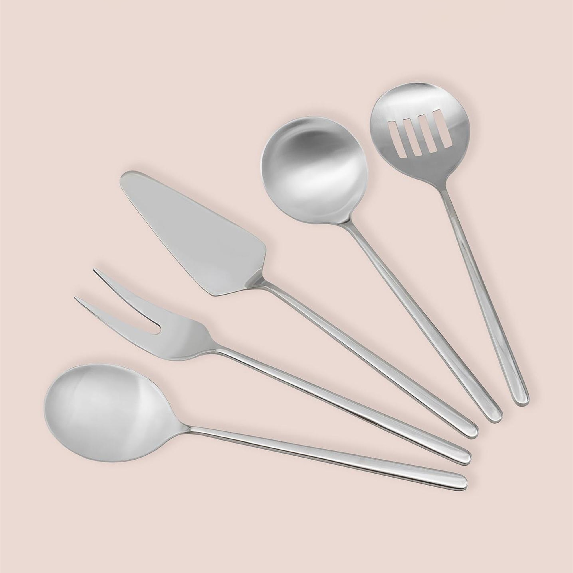 Giallo Servis Seti Gümüş 5 Parça