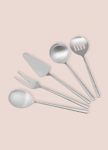  Giallo Servis Seti Gümüş 5 Parça