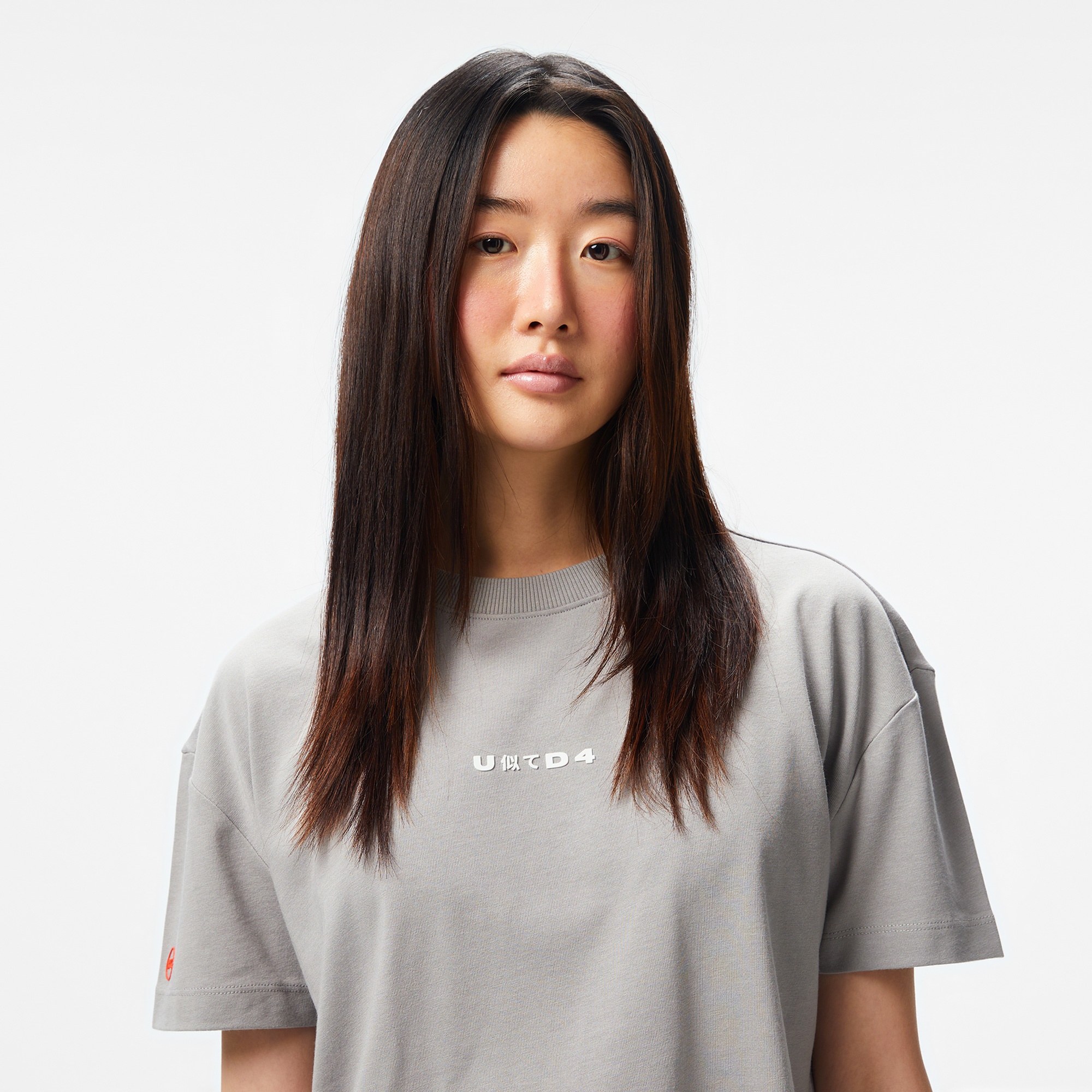 UNITED4 Classic Kadın Gri Crop T-Shirt