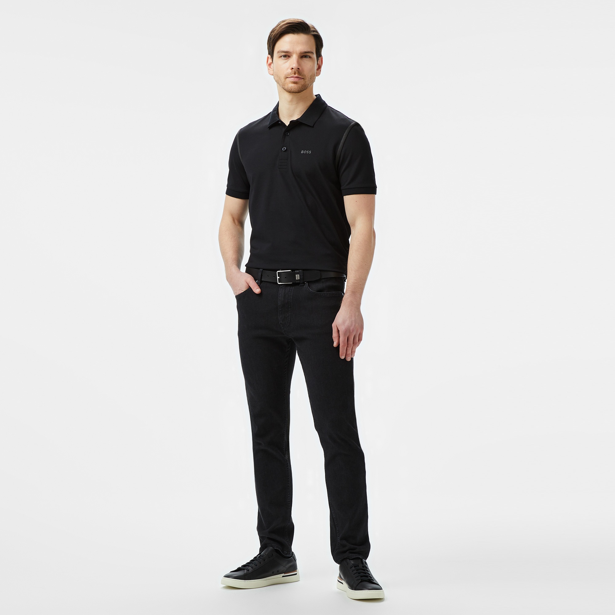 Boss Paddy Tape Erkek Siyah Polo