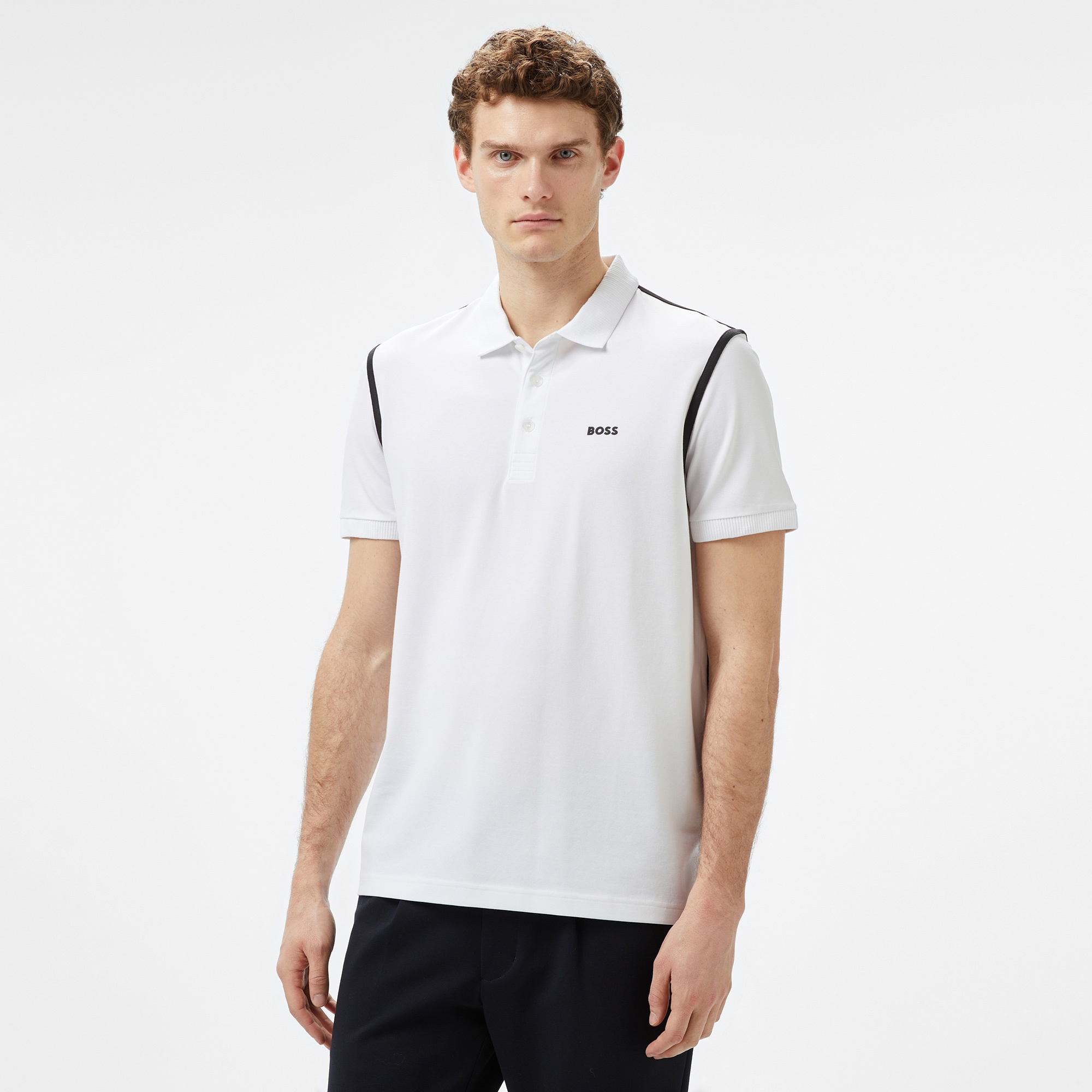 Boss Paddy Tape Erkek Beyaz Polo