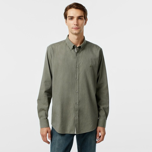  Nautica Erkek Yeşil Classic Fit Gömlek