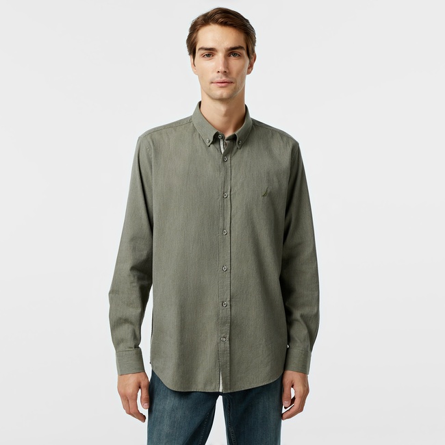  Nautica Erkek Yeşil Classic Fit Gömlek