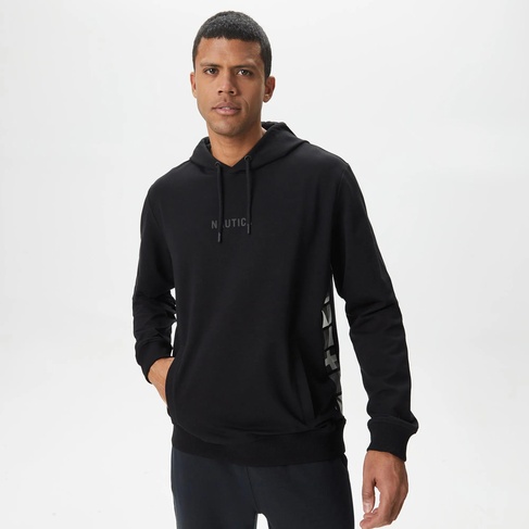  Nautica Erkek Siyah Standart Fit Sweatshirt
