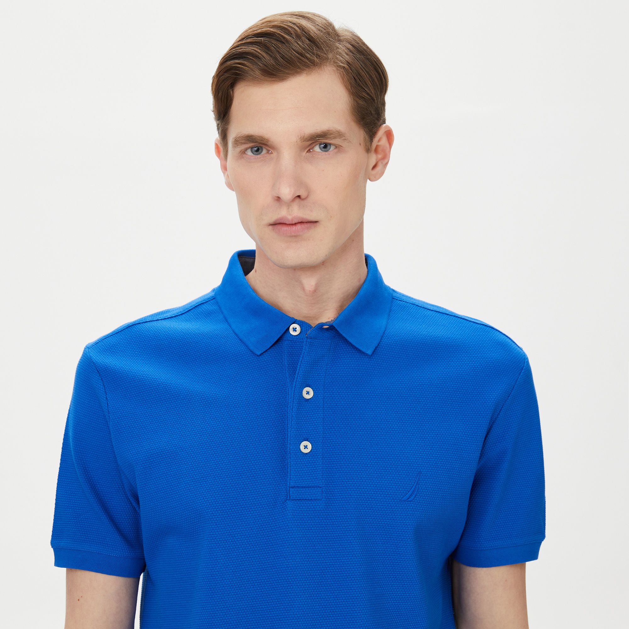 Nautica Erkek Mavi Slim Fit Kısa Kollu Polo