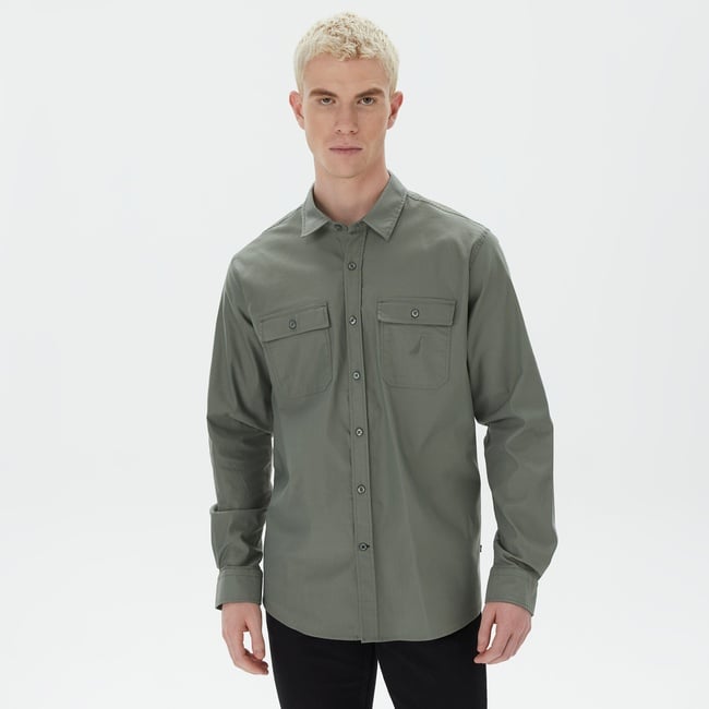  Nautica Erkek Yeşil Classic Fit Gömlek