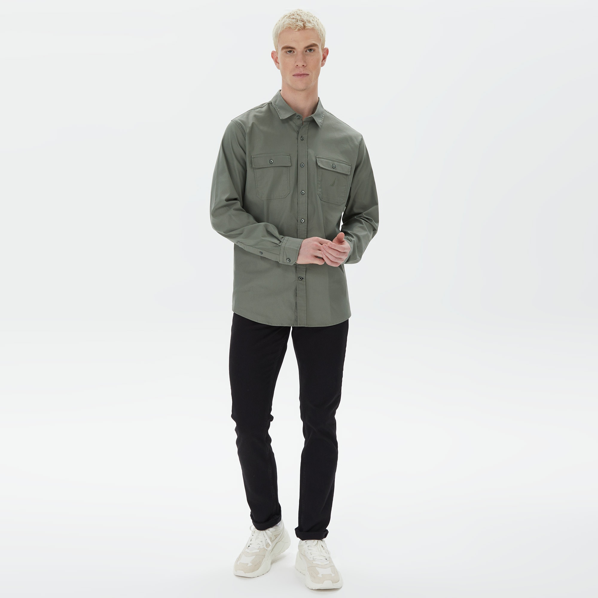 Nautica Erkek Yeşil Classic Fit Gömlek