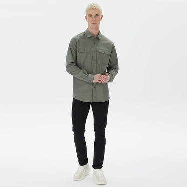  Nautica Erkek Yeşil Classic Fit Gömlek