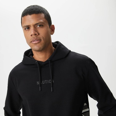  Nautica Erkek Siyah Standart Fit Sweatshirt
