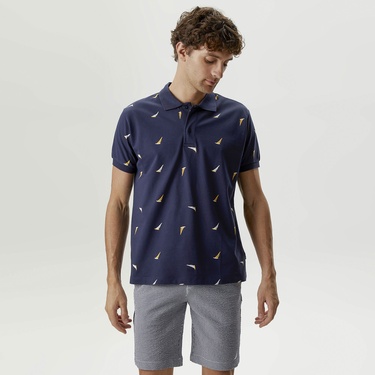  Nautica Erkek Lacivert Classic Fit Kısa Kollu Polo
