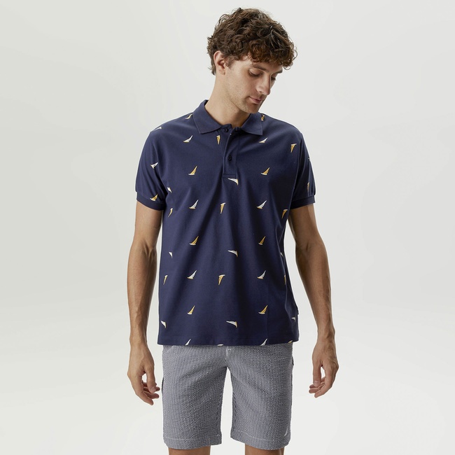  Nautica Erkek Lacivert Classic Fit Kısa Kollu Polo