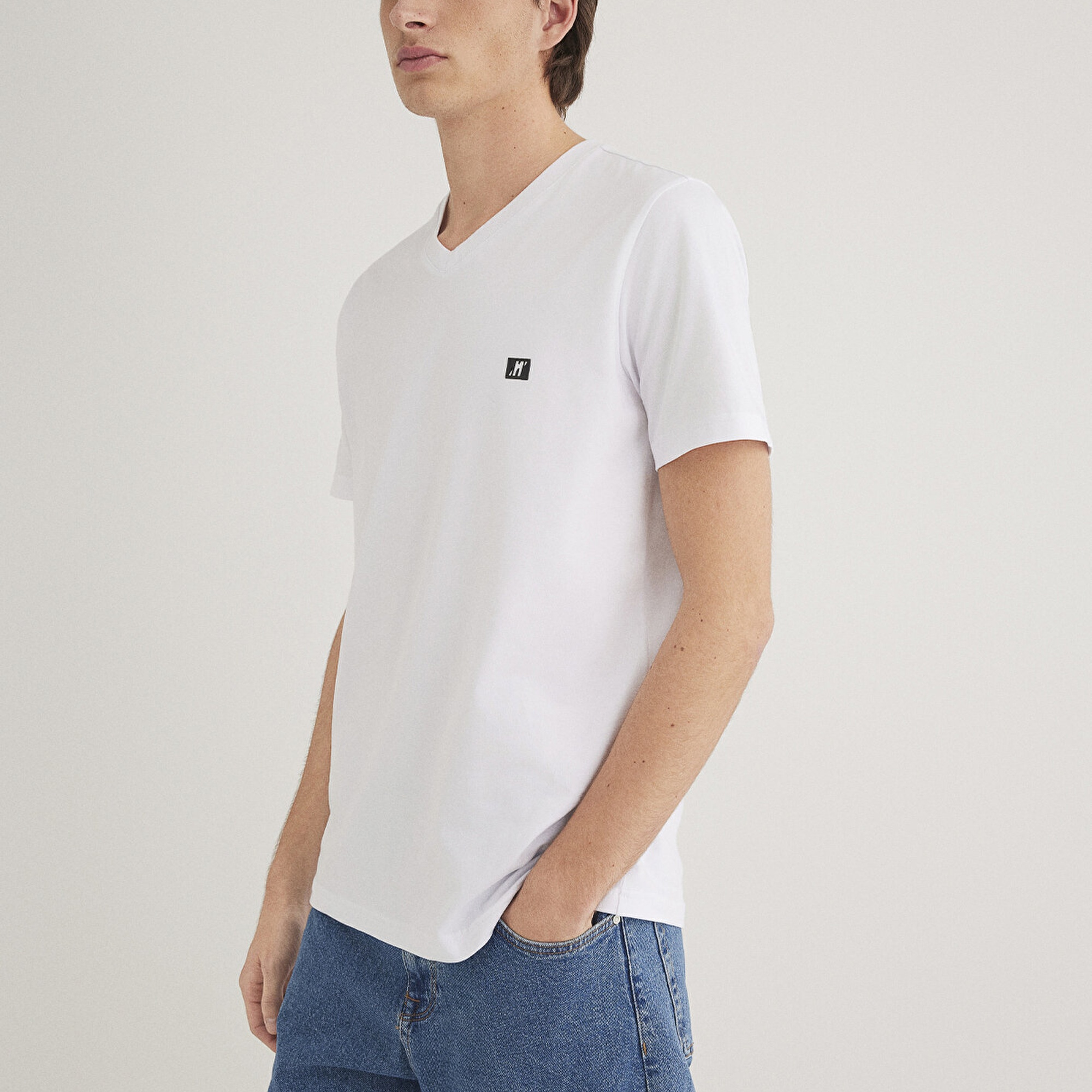 Mavi Mavi Pro Beyaz Basic Tişört Muscle Fit 0612756-620