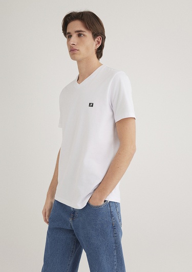  Mavi Mavi Pro Beyaz Basic Tişört Muscle Fit 0612756-620