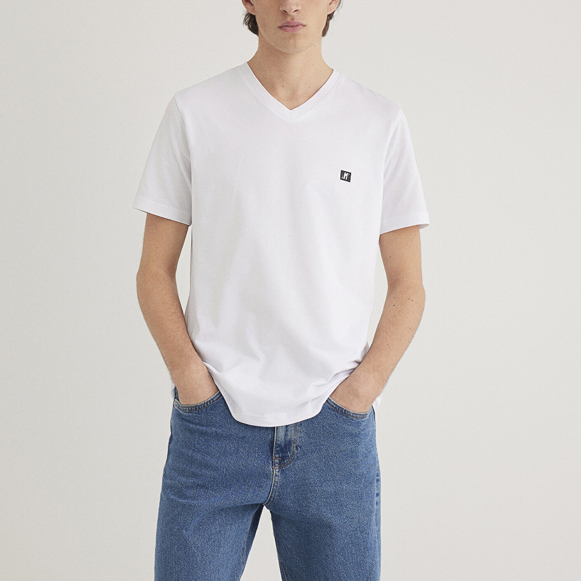 Mavi Mavi Pro Beyaz Basic Tişört Muscle Fit 0612756-620