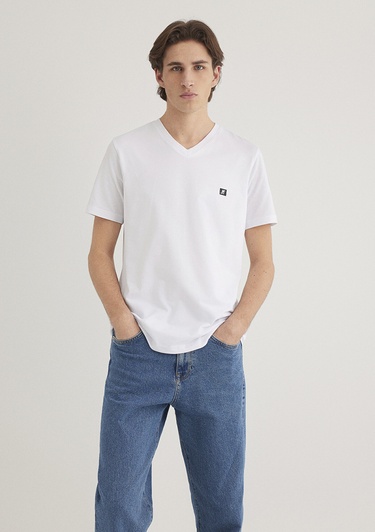  Mavi Mavi Pro Beyaz Basic Tişört Muscle Fit 0612756-620