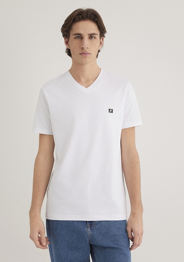  Mavi Mavi Pro Beyaz Basic Tişört Muscle Fit 0612756-620