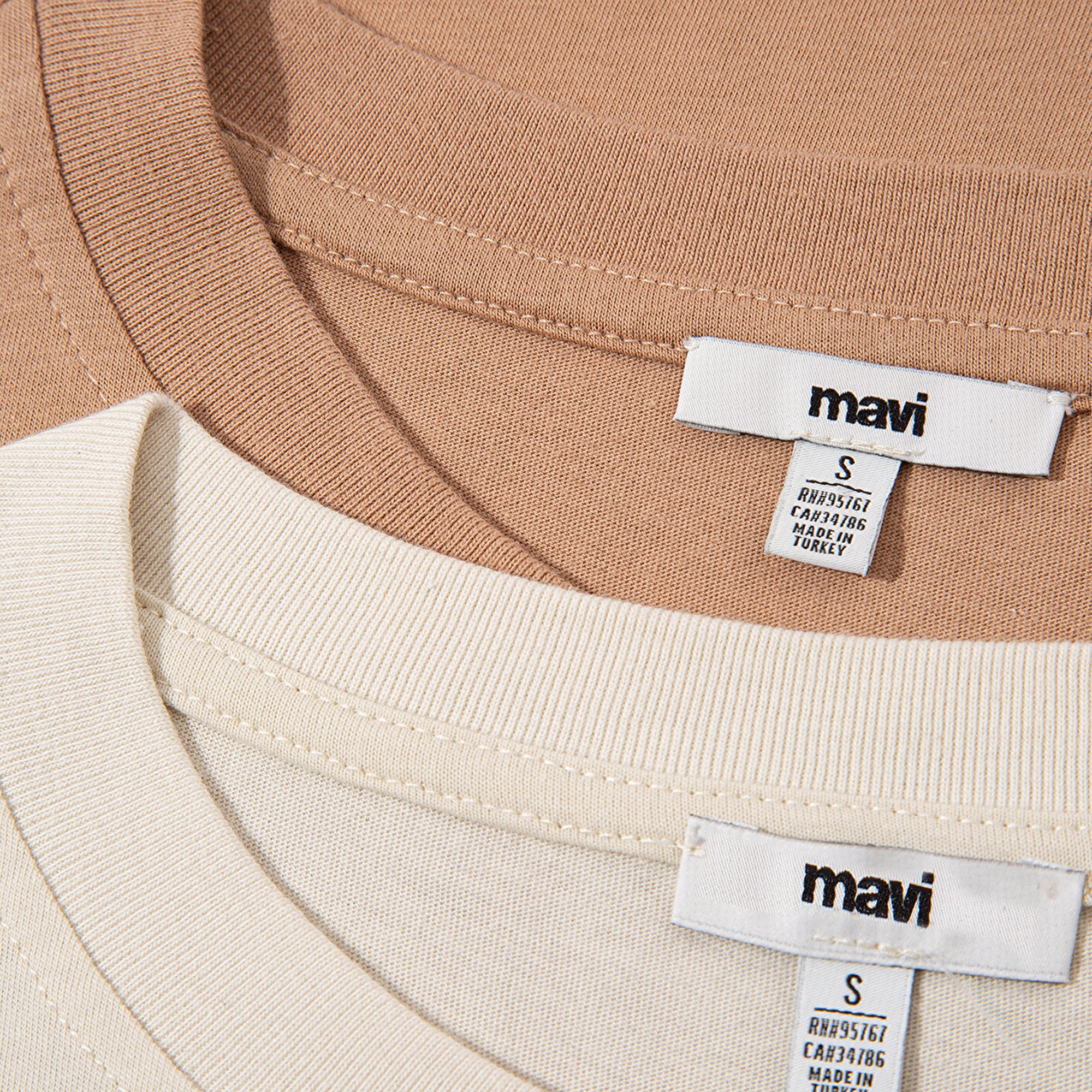 Mavi 2li Kadın Basic Tişört Regular Fit / Normal Kesim 1611366-70072