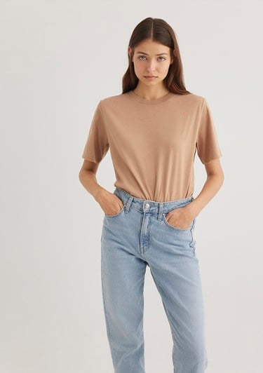  Mavi 2li Kadın Basic Tişört Regular Fit / Normal Kesim 1611366-70072