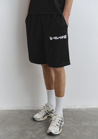  Mavi MV91 Logo Baskılı Siyah Forma Şort 0410245-900