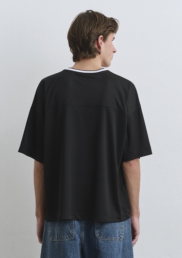  Mavi MV91 Nakış Siyah Forma Tişört Boxy Fit 0612577-900