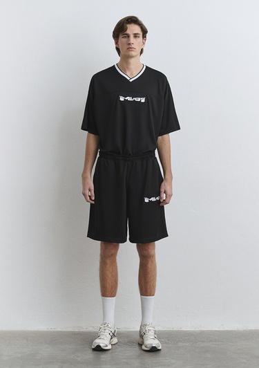  Mavi MV91 Logo Baskılı Siyah Forma Şort 0410245-900