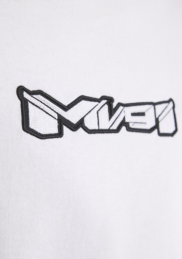  Mavi MV91 Nakış Detaylı Beyaz Tişört Boxy Fit 0612576-620