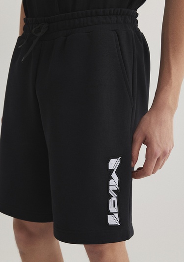  Mavi MV91 Nakış Logo Baskılı Siyah Şort 0410244-900