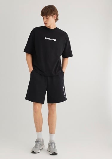  Mavi MV91 Nakış Logo Baskılı Siyah Şort 0410244-900