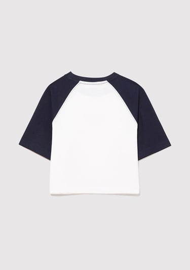  Mavi New York Baskılı Ekru Tişört Loose Fit / Bol Rahat Kesim 7610266-70057