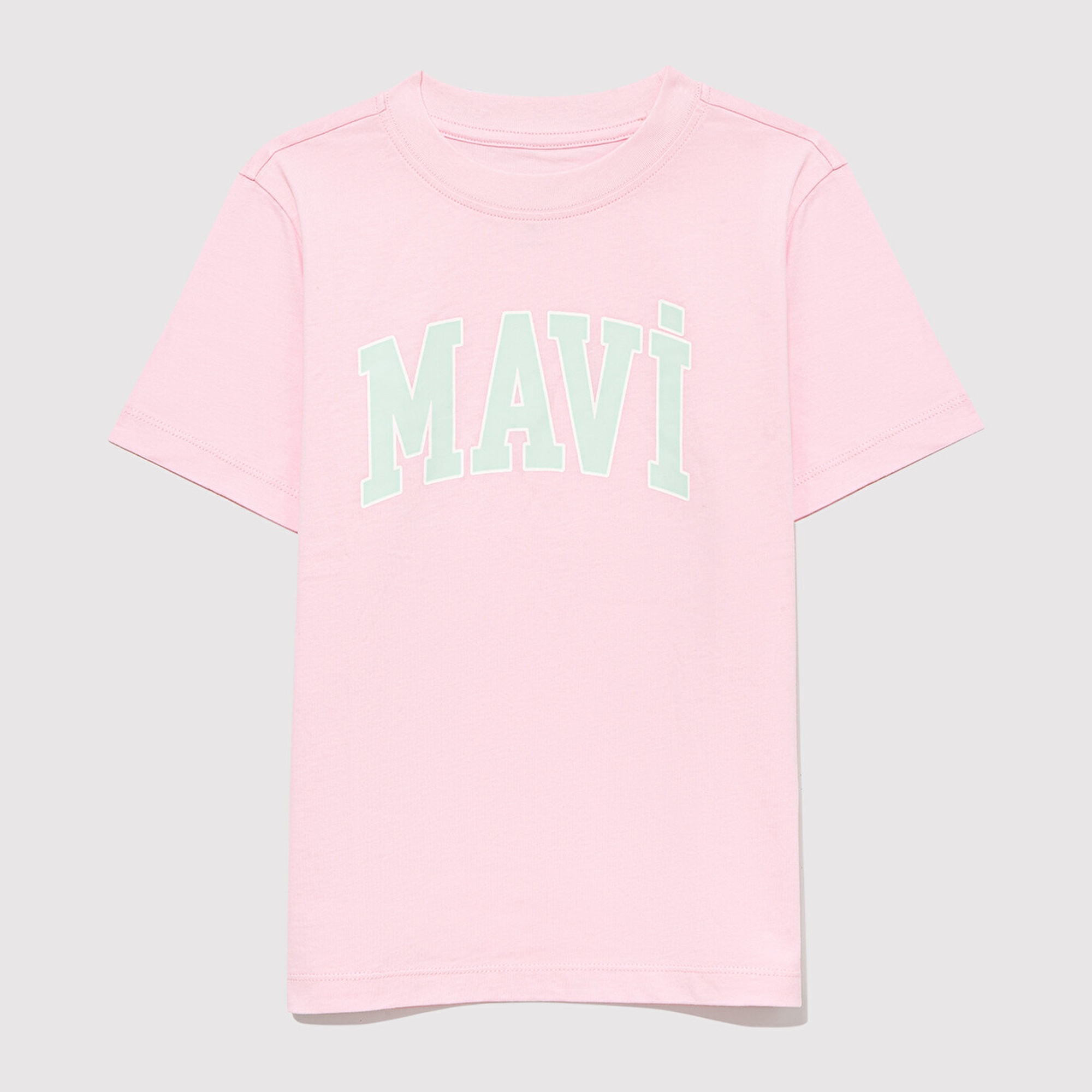 Mavi Mavi Logo Baskılı Pembe Tişört Regular Fit / Normal Kesim 7610109-86953
