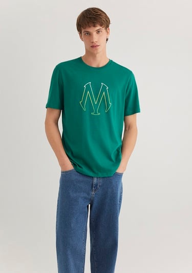  Mavi Mavi Logo Baskılı Yeşil Tişört Regular Fit / Normal Kesim 0610635-71916