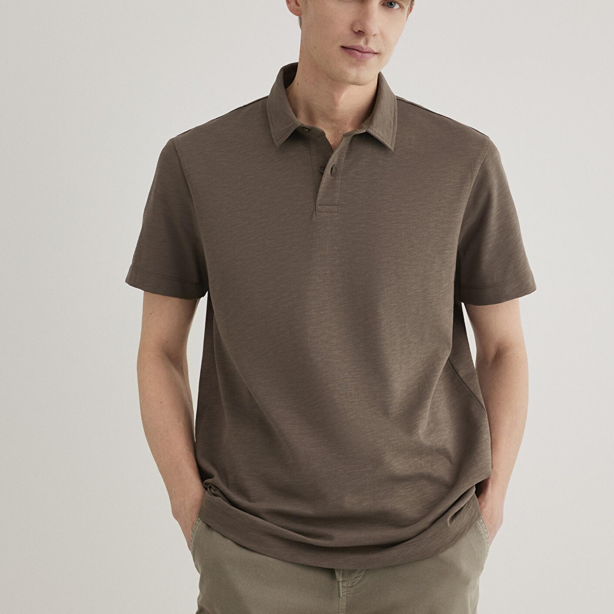 Mavi Kahverengi Polo Tişört Regular Fit / Normal Kesim 0612556-70376