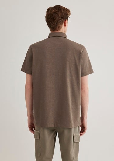  Mavi Kahverengi Polo Tişört Regular Fit / Normal Kesim 0612556-70376