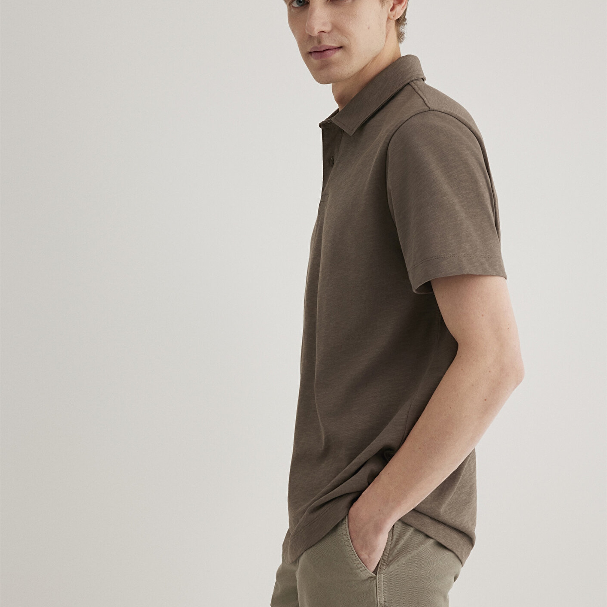 Mavi Kahverengi Polo Tişört Regular Fit / Normal Kesim 0612556-70376