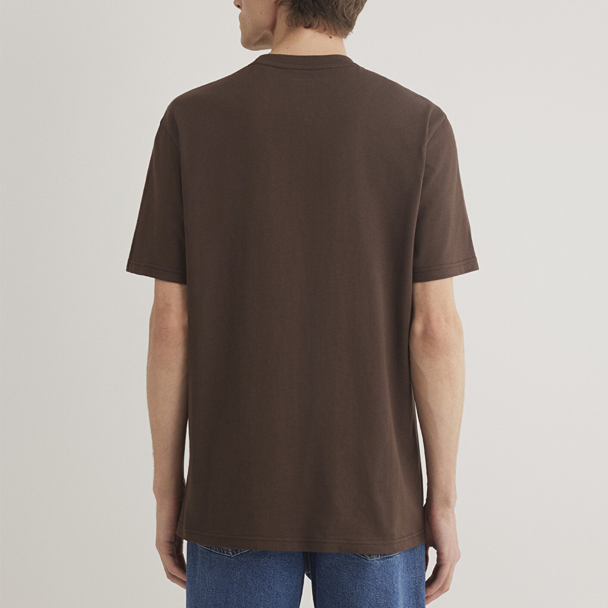 Mavi Bugs Bunny Baskılı Kahverengi Tişört Loose Fit / Bol Rahat Kesim 0612565-88067