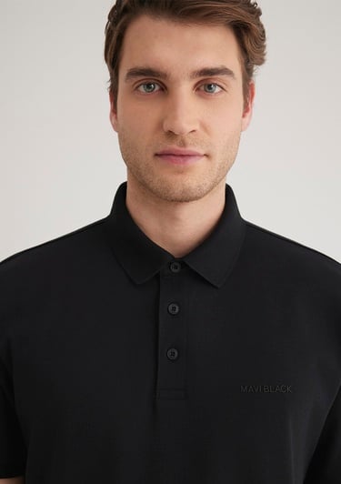  Mavi Siyah Polo Tişört Regular Fit / Normal Kesim 0612520-900