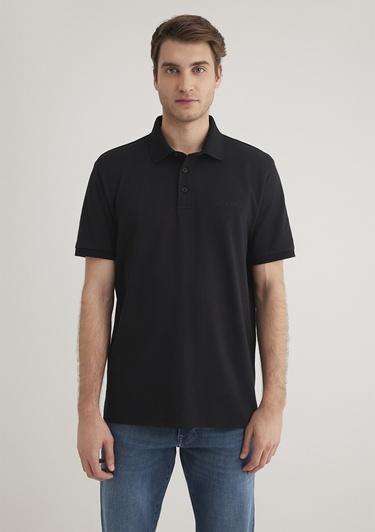  Mavi Siyah Polo Tişört Regular Fit / Normal Kesim 0612520-900