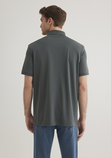 Mavi Haki Polo Tişört Regular Fit / Normal Kesim 0612520-71598
