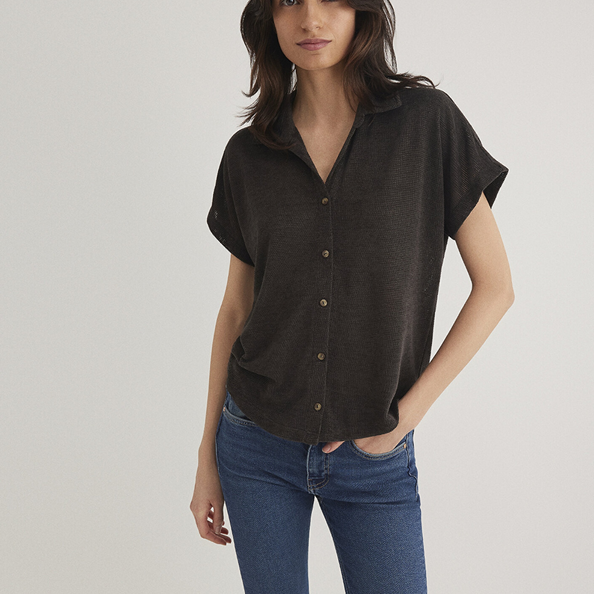 Mavi Lux Touch Antrasit Polo Tişört Regular Fit / Normal Kesim 1612142-70087