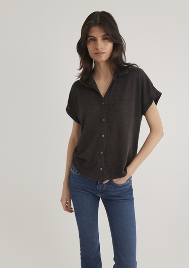  Mavi Lux Touch Antrasit Polo Tişört Regular Fit / Normal Kesim 1612142-70087