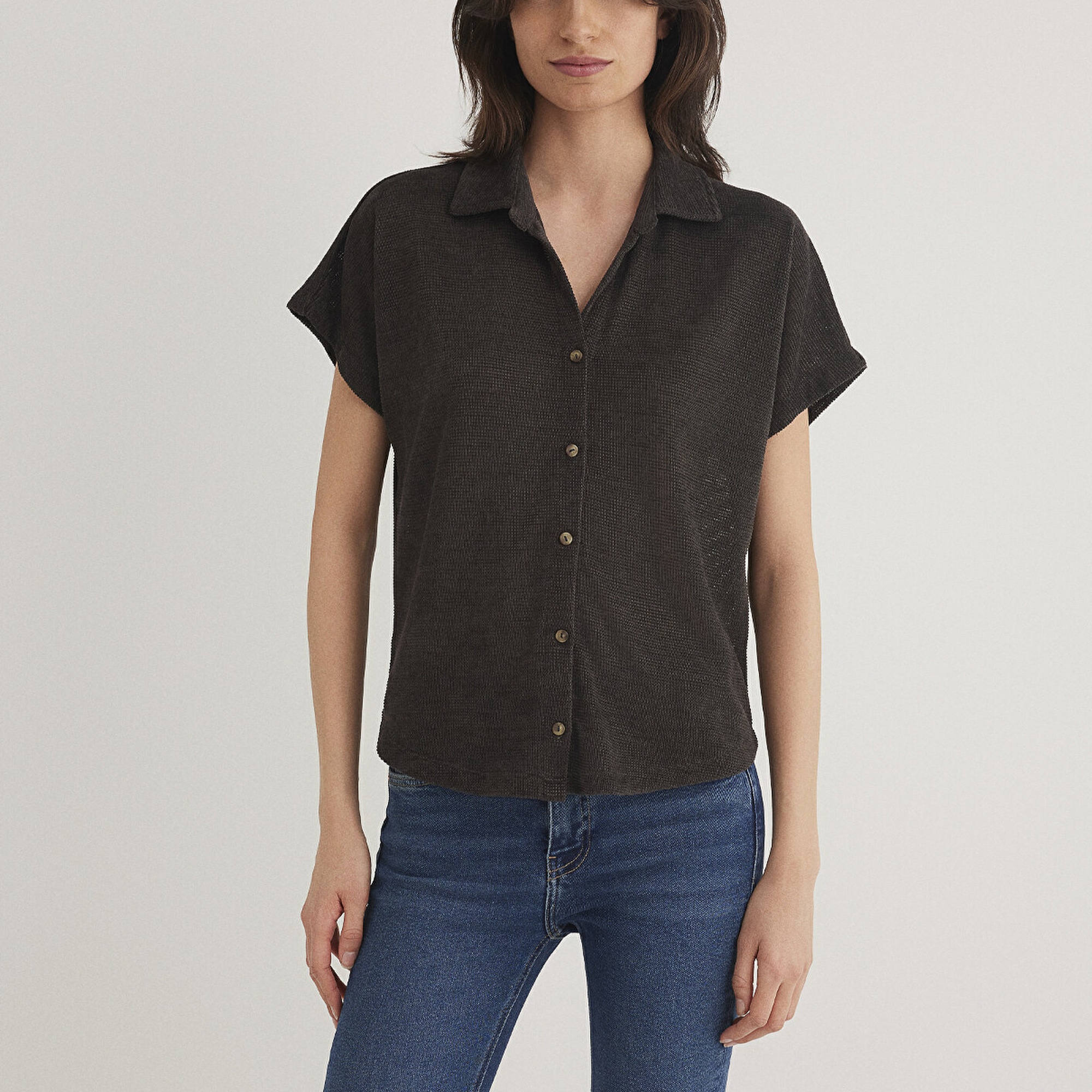 Mavi Lux Touch Antrasit Polo Tişört Regular Fit / Normal Kesim 1612142-70087