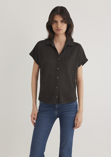  Mavi Lux Touch Antrasit Polo Tişört Regular Fit / Normal Kesim 1612142-70087