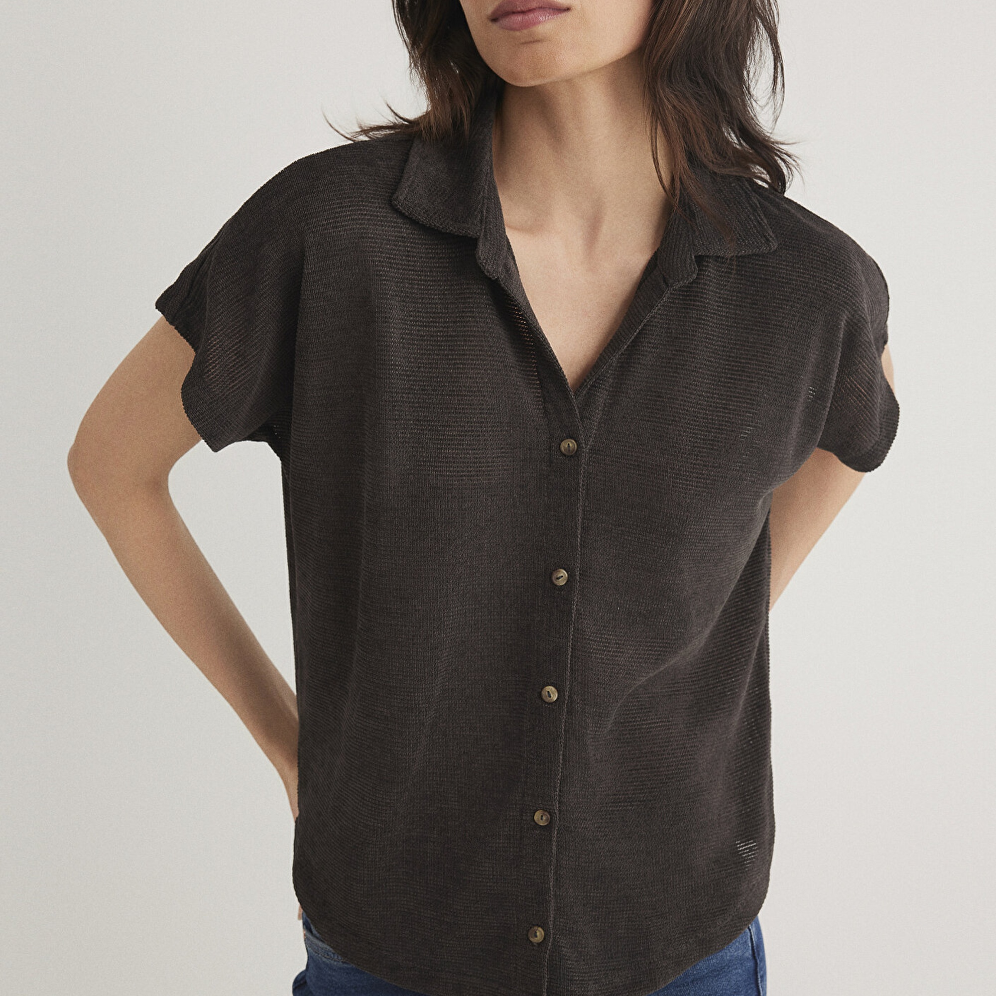 Mavi Lux Touch Antrasit Polo Tişört Regular Fit / Normal Kesim 1612142-70087