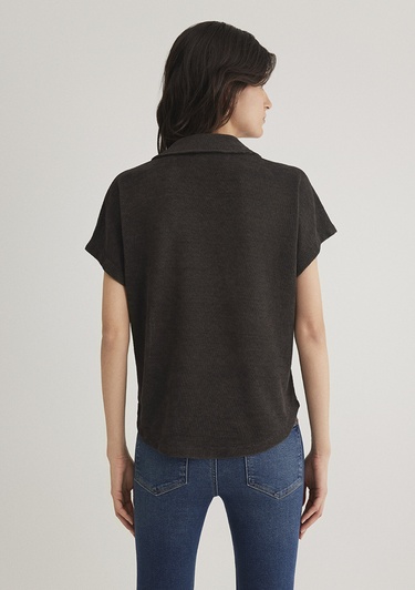  Mavi Lux Touch Antrasit Polo Tişört Regular Fit / Normal Kesim 1612142-70087