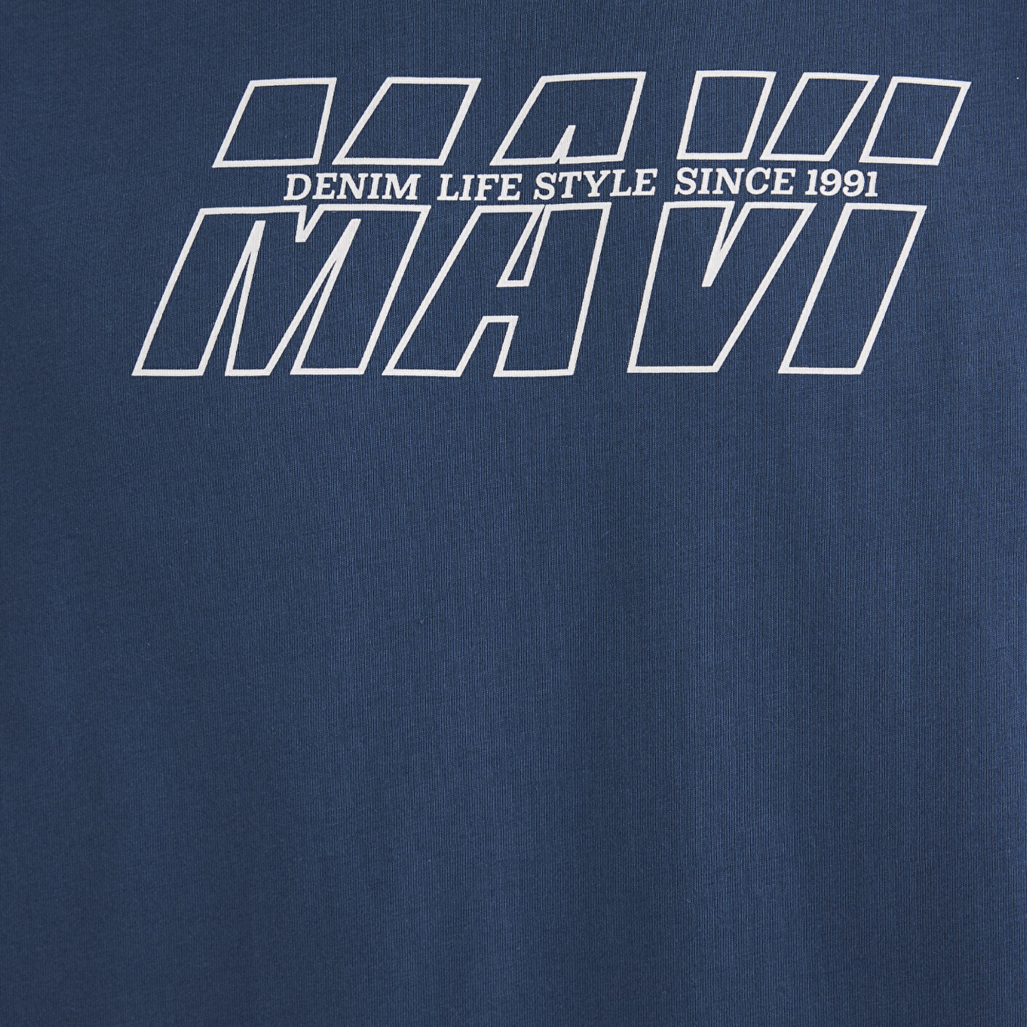 Mavi Mavi Baskılı Lacivert Tişört Oversize / Geniş Kesim 0611827-89287