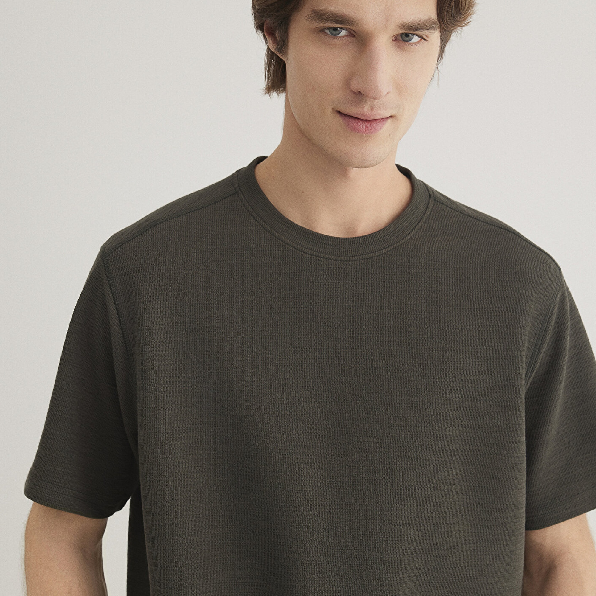 Mavi Haki Basic Tişört Loose Fit / Bol Rahat Kesim 0612726-71587